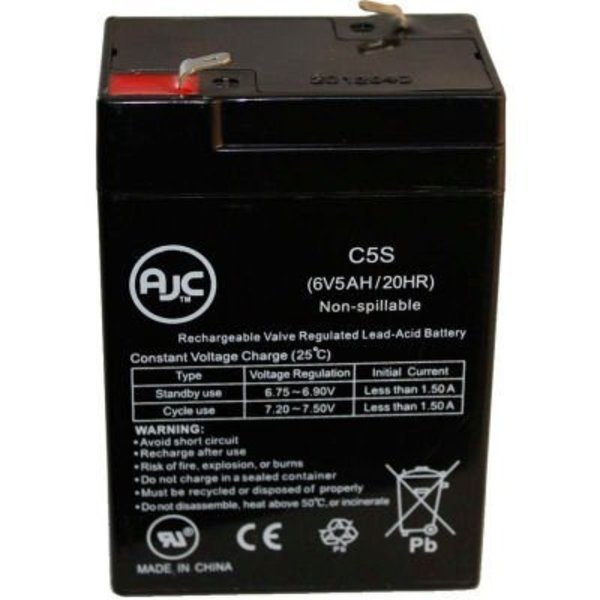 AJC¬Æ JohnLite 9240NS 6V 5Ah Emergency Light Battery, Battery Clerk, Mfr#: 9240NS-JohnLite-6V-5Ah-ELB